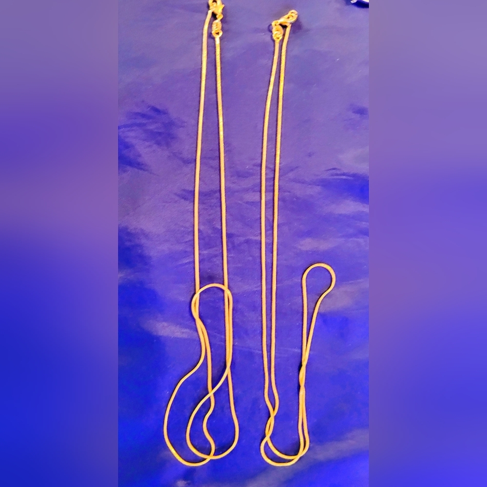 26" 18k Gold Wash Thin  Necklace
